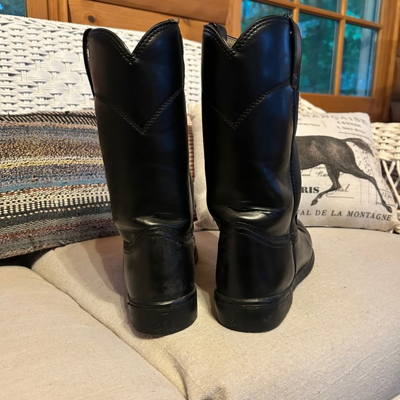 Women’s Justin Boots Black Cowboy Western Boots - Picture 2 of 5